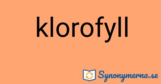 Bild som illustrerar ordet klorofyll och dess synonymer.