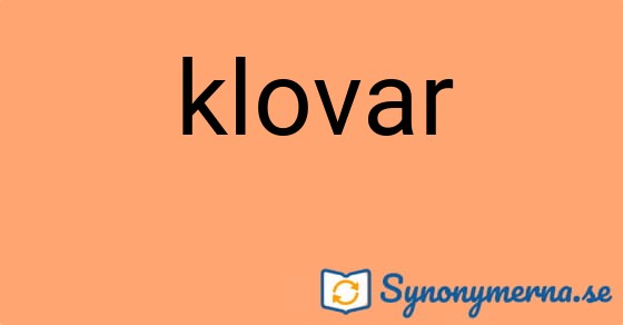 Bild som illustrerar ordet klovar och dess synonymer.