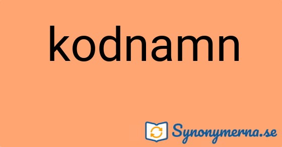 Bild som illustrerar ordet kodnamn och dess synonymer.