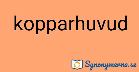 Bild som illustrerar ordet kopparhuvud och dess synonymer.