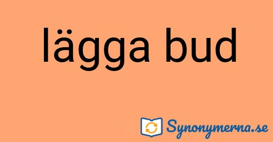 Bild som illustrerar uttrycket lägga bud och dess synonymer.