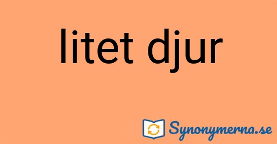Bild som illustrerar uttrycket litet djur och dess synonymer.