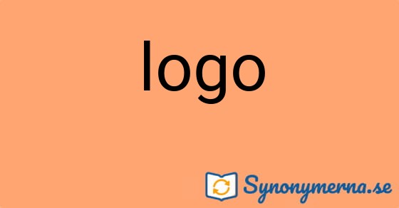 Bild som illustrerar ordet logo och dess synonymer.