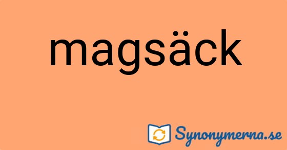 Bild som illustrerar ordet magsäck och dess synonymer.