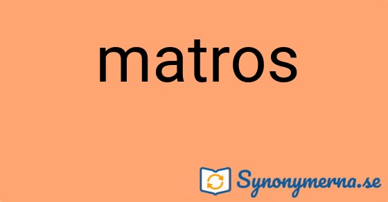 Bild som illustrerar ordet matros och dess synonymer.