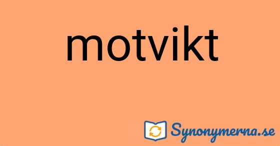 Bild som illustrerar ordet motvikt och dess synonymer.