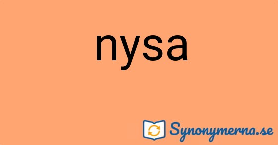 Bild som illustrerar ordet nysa och dess synonymer.