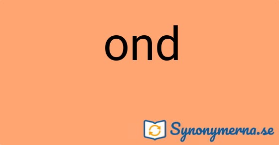 Bild som illustrerar ordet ond och dess synonymer.