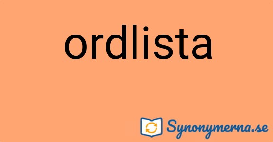 Bild som illustrerar ordet ordlista och dess synonymer.