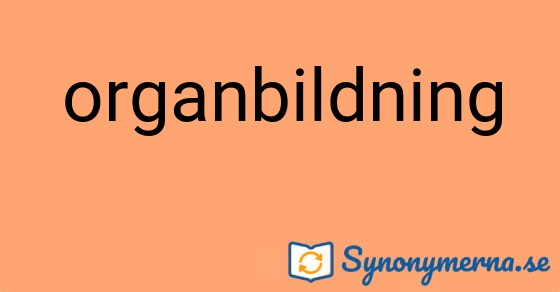 Bild som illustrerar ordet organbildning och dess synonymer.