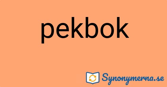 Bild som illustrerar ordet pekbok och dess synonymer.