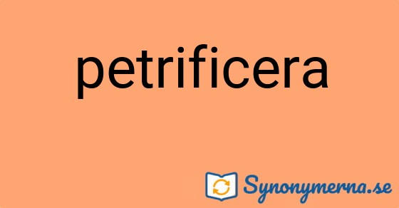 Bild som illustrerar ordet petrificera och dess synonymer.