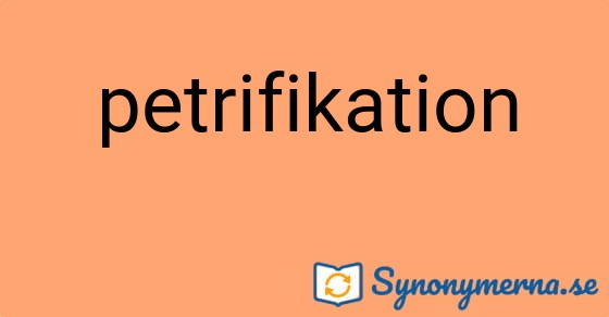 Bild som illustrerar ordet petrifikation och dess synonymer.
