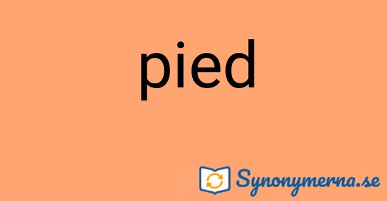 Bild som illustrerar ordet pied och dess synonymer.