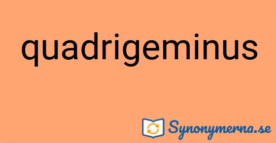 Bild som illustrerar ordet quadrigeminus och dess synonymer.