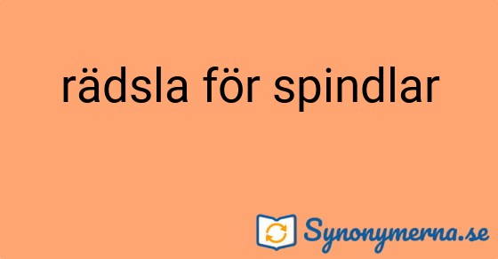 Bild som illustrerar uttrycket rädsla för spindlar och dess synonymer.