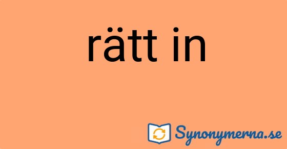 Bild som illustrerar uttrycket rätt in och dess synonymer.