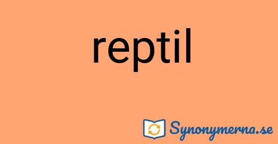Bild som illustrerar ordet reptil och dess synonymer.