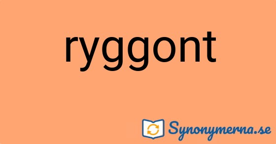 Bild som illustrerar ordet ryggont och dess synonymer.