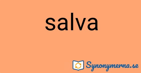 Bild som illustrerar ordet salva och dess synonymer.