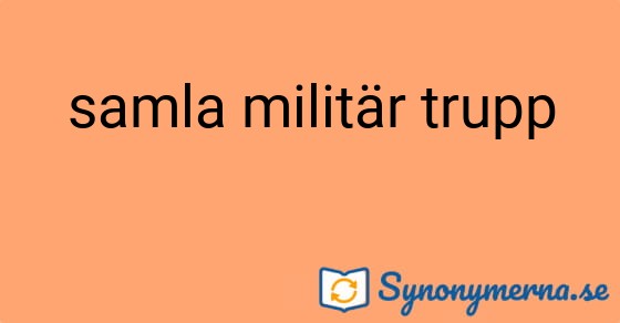 Bild som illustrerar uttrycket samla militär trupp och dess synonymer.