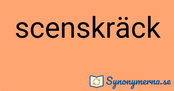 Bild som illustrerar ordet scenskräck och dess synonymer.