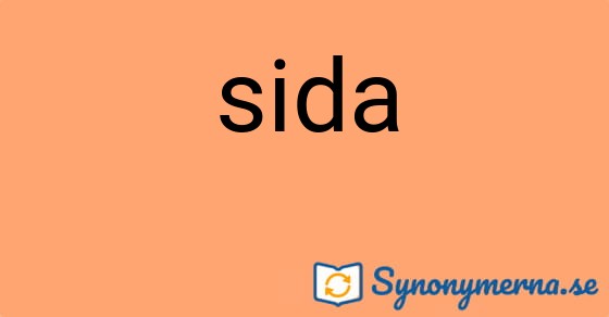 Bild som illustrerar ordet sida och dess synonymer.