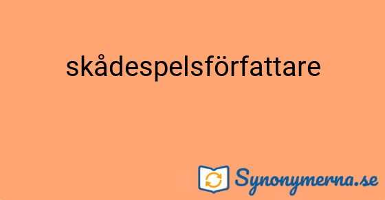 Bild som illustrerar ordet skådespelsförfattare och dess synonymer.