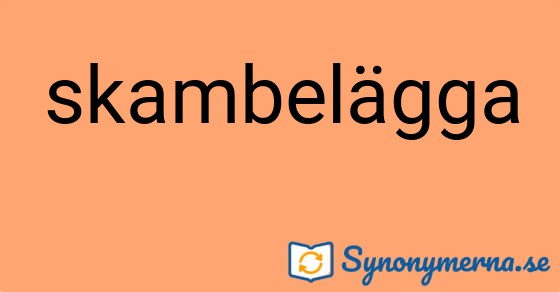 Bild som illustrerar ordet skambelägga och dess synonymer.