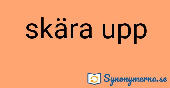 Bild som illustrerar uttrycket skära upp och dess synonymer.