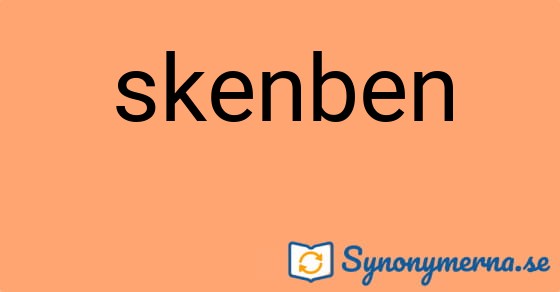 Bild som illustrerar ordet skenben och dess synonymer.