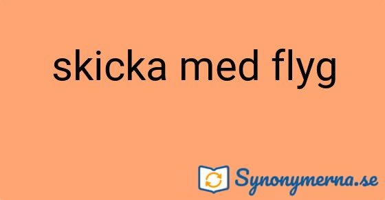 Bild som illustrerar uttrycket skicka med flyg och dess synonymer.