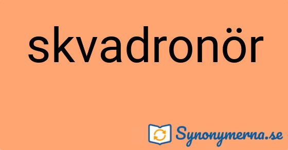 Bild som illustrerar ordet skvadronör och dess synonymer.