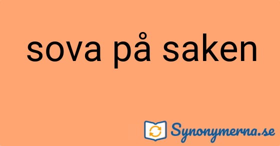 Bild som illustrerar uttrycket sova på saken och dess synonymer.