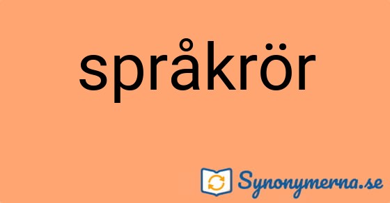 Bild som illustrerar ordet språkrör och dess synonymer.