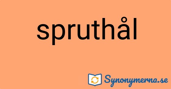 Bild som illustrerar ordet spruthål och dess synonymer.