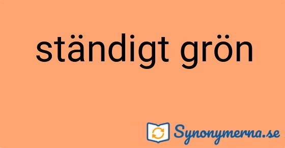 Bild som illustrerar uttrycket ständigt grön och dess synonymer.