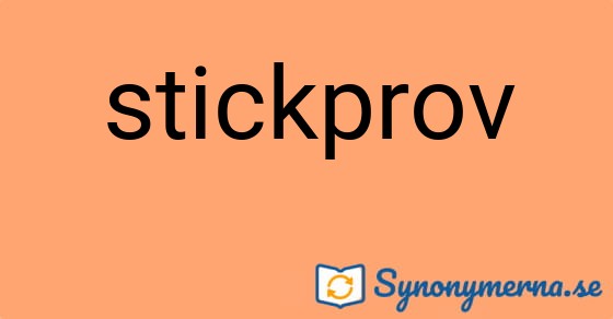 Bild som illustrerar ordet stickprov och dess synonymer.