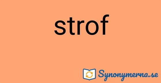 Bild som illustrerar ordet strof och dess synonymer.