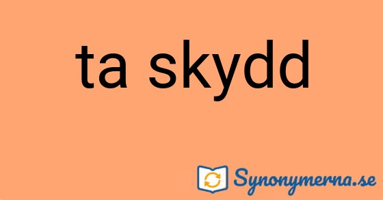Bild som illustrerar uttrycket ta skydd och dess synonymer.