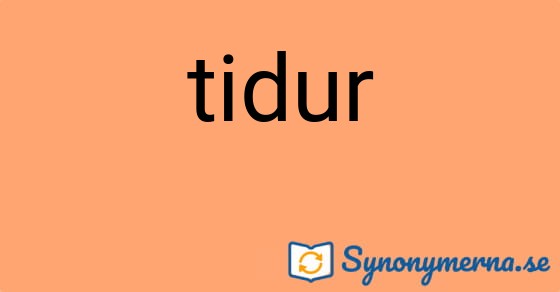 Bild som illustrerar ordet tidur och dess synonymer.