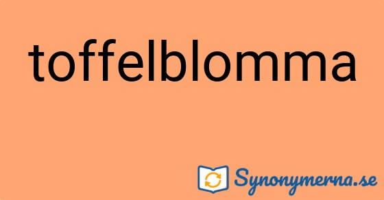 Bild som illustrerar ordet toffelblomma och dess synonymer.