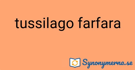 Bild som illustrerar uttrycket tussilago farfara och dess synonymer.