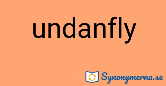 Bild som illustrerar ordet undanfly och dess synonymer.
