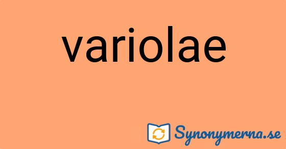 Bild som illustrerar ordet variolae och dess synonymer.