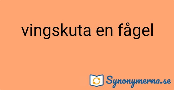 Bild som illustrerar uttrycket vingskuta en fågel och dess synonymer.