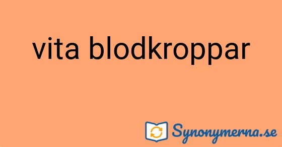 Bild som illustrerar uttrycket vita blodkroppar och dess synonymer.